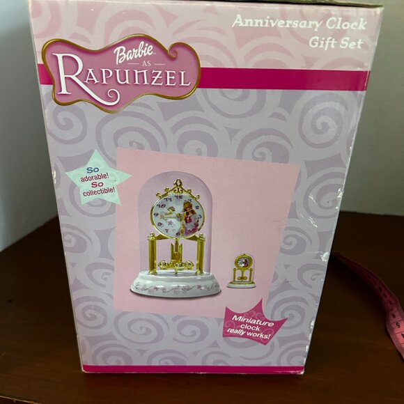 Barbie Rapunzel Anniversary Clock w/ Miniature Collectible Clock | Ltd Edition - Picture 9 of 11
